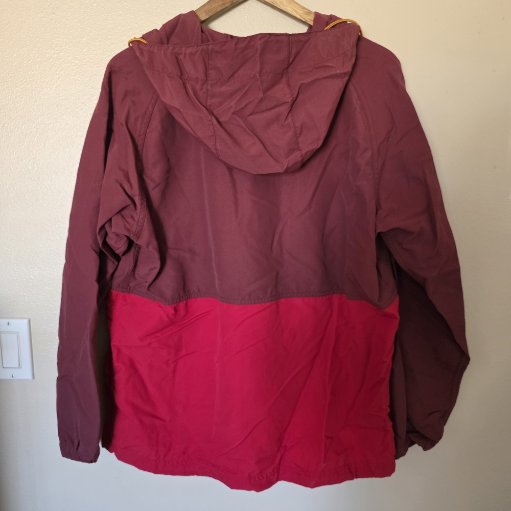 Mens Medium L.L. Bean Red and Burgundy Mountain Classic Anorak New Waterproof - Picture 4 of 11